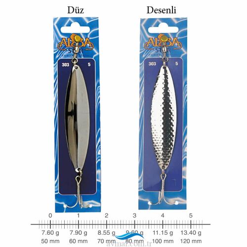 AlbaStar 303 Desenli Lüfer Olta Kaşığı - Albastar (1)