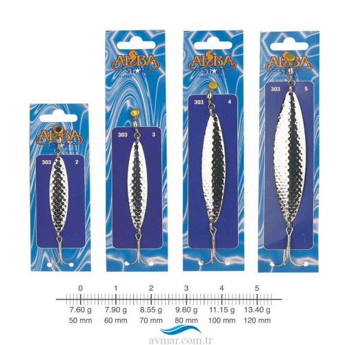 AlbaStar 303 Desenli Lüfer Olta Kaşığı - 1