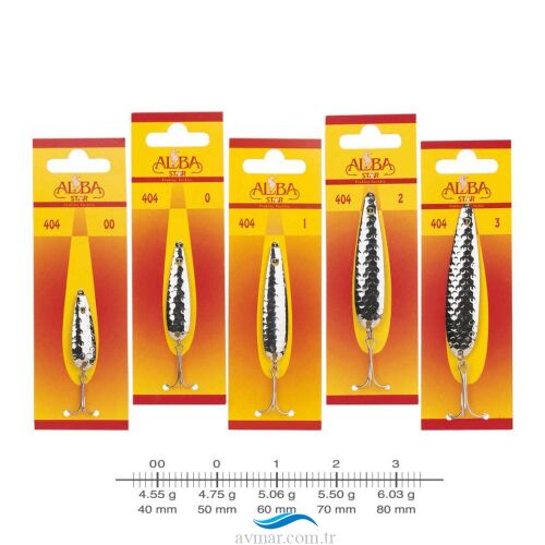 AlbaStar 404 Lüfer Düz Desen Olta Kaşık - 1