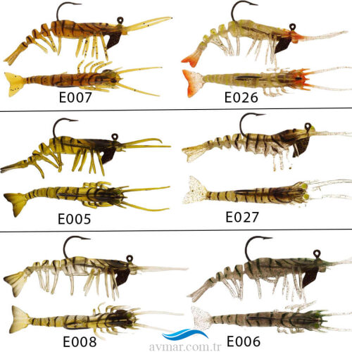 Albastar Gamba 5cm Silikon Karides Yem - 1