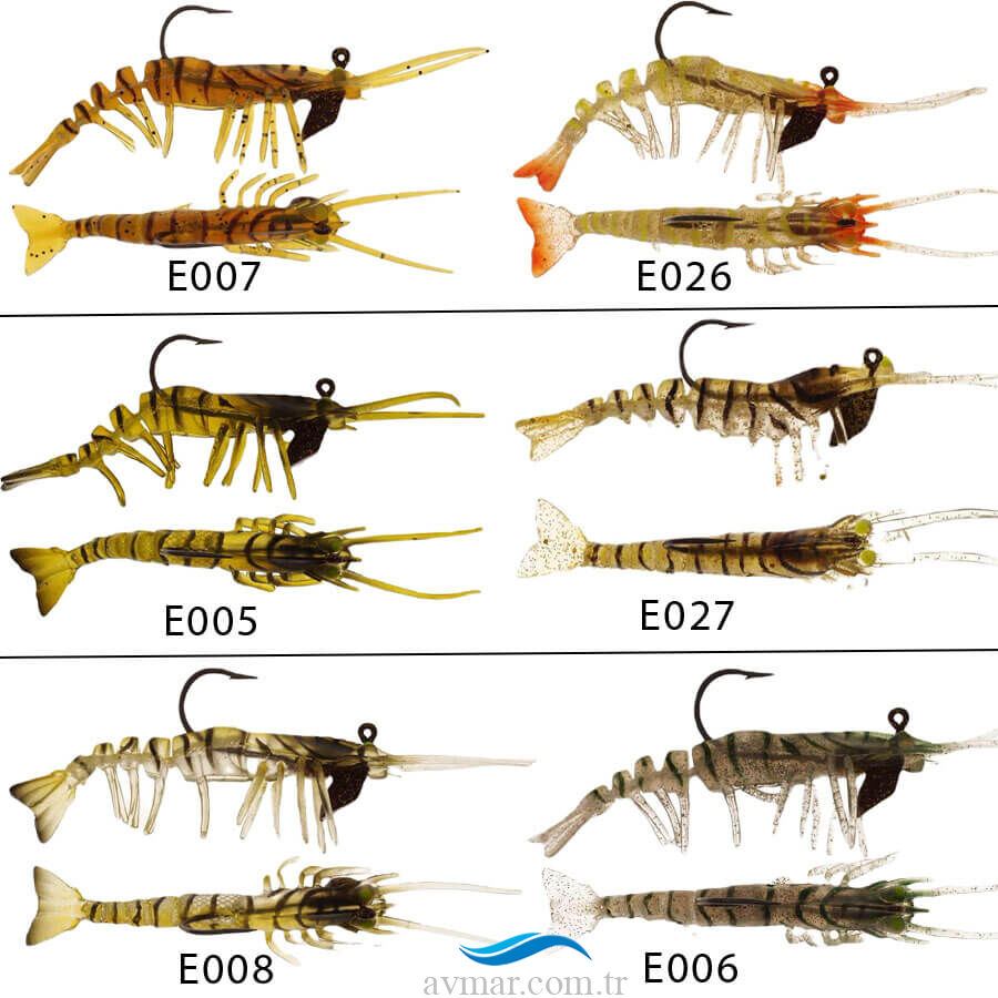 Albastar Gamba 5cm Silikon Karides Yem