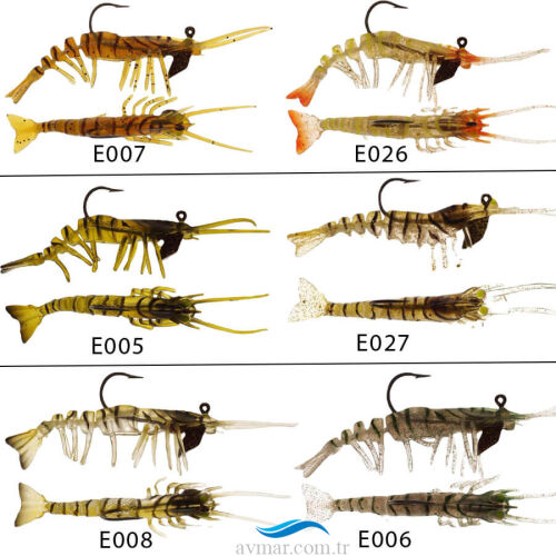 Albastar Gamba 7.62cm Silikon Karides Yem - Albastar (1)