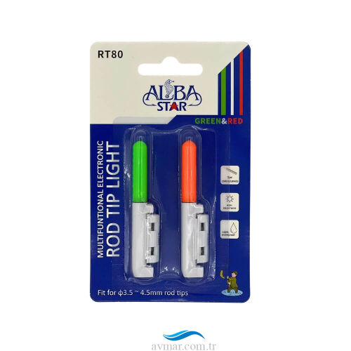 Albastar Pilli Olta Ucu Işığı Yeşil Kırmızı 2li