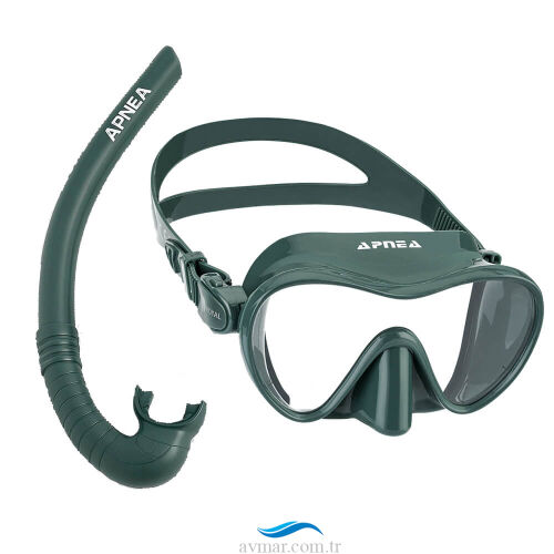 Apnea Royal Green Maske Expert Şnorkel Set - 1