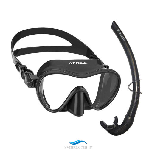Apnea Royal Siyah Maske Şnorkel Set