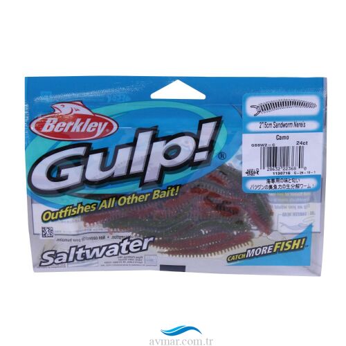 Berkley Gulp Saltwater Sandworm 5cm Kokulu Silikon Yem - 2