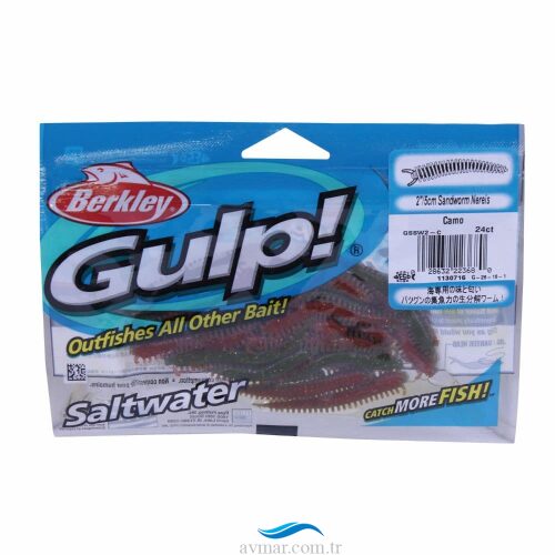 Berkley Gulp SW Sandworm 5cm Kokulu Silikon Yem (1)