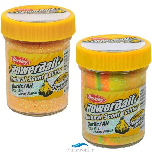 Berkley Powerbait Natural Glitter Trout Bait Garlic Suni Yem - 1
