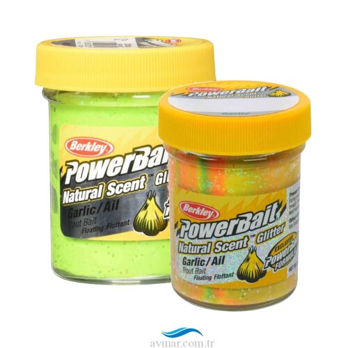 Berkley Powerbait Natural Glitter Trout Bait Garlic Hamur Sahte Yem