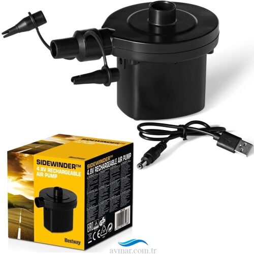 Bestway 62130 Sidewinder 4.8V Şarj Edilebilir Pompa