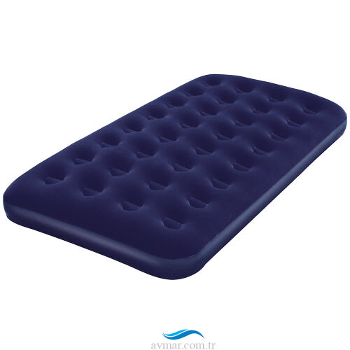 Bestway 67001 Flocked Twin Blue Şişme Yatak - 1
