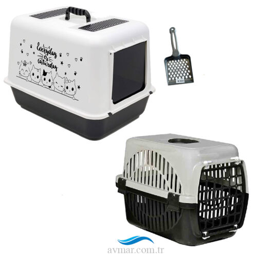 Büyük Kapalı Kedi Tuvaleti Taşıma Çantası