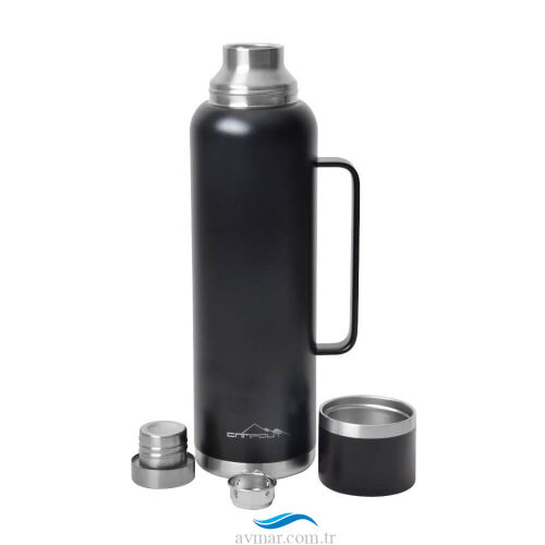 Campout Çift Katmanlı Termos 1500ml Siyah - 2