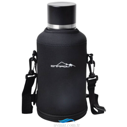 Campout Çift Katmanlı Termos 2000ml Siyah - Campout