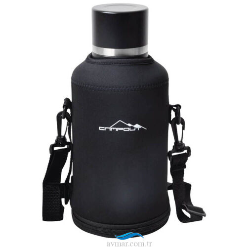Campout Çift Katmanlı Termos 2000ml Siyah - 4