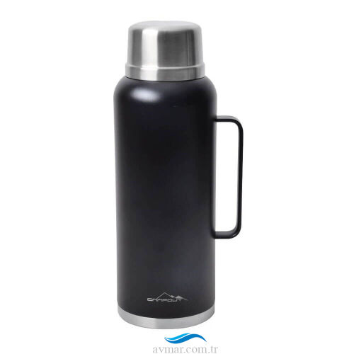 Campout Çift Katmanlı Termos 2600ml Siyah - 4