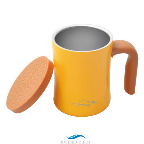 Campout Çift Katmanlı Termos Kupa Sarı - Campout (1)