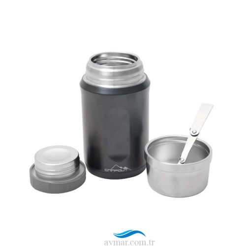 Campout Çift Katmanlı Yemek Termosu 600ml Siyah - Campout (1)