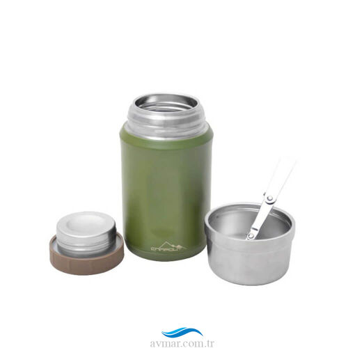 Campout Çift Katmanlı Yemek Termosu 600ml Yeşil - 7
