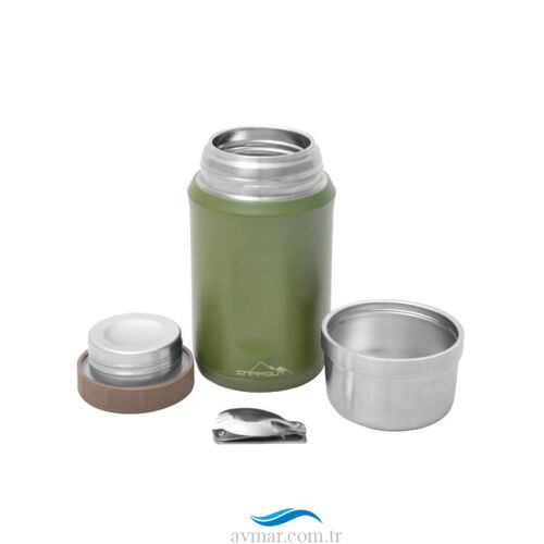 Campout Çift Katmanlı Yemek Termosu 600ml Yeşil - Campout (1)