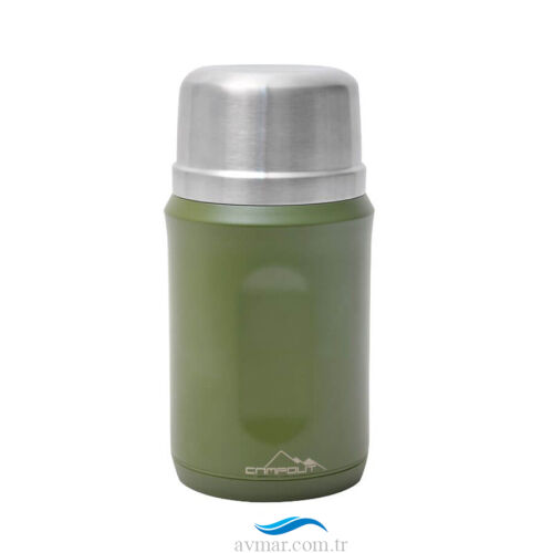 Campout Çift Katmanlı Yemek Termosu 600ml Yeşil