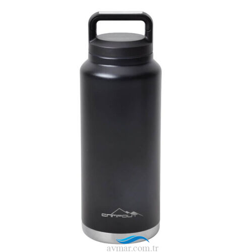 Campout Çift Katmanlı Yemek ve Buz Termosu 1000ml Siyah - 1