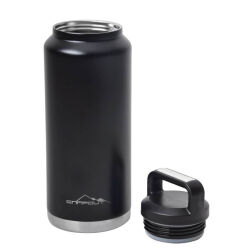 Campout Çift Katmanlı Yemek ve Buz Termosu 1000ml Siyah - 2