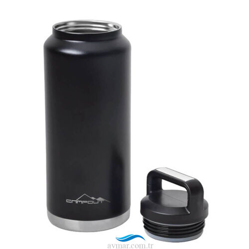 Campout Çift Katmanlı Yemek ve Buz Termosu 1000ml Siyah - 5