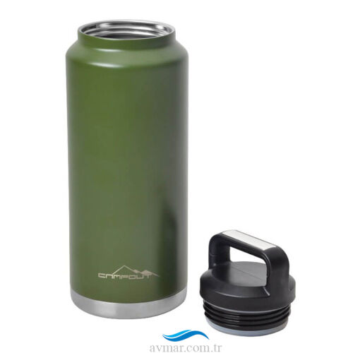 Campout Çift Katmanlı Yemek ve Buz Termosu 1000ml Yeşil - Campout (1)