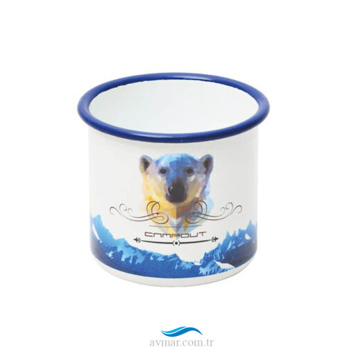 Campout Emaye Kupa Beyaz Bear - 3
