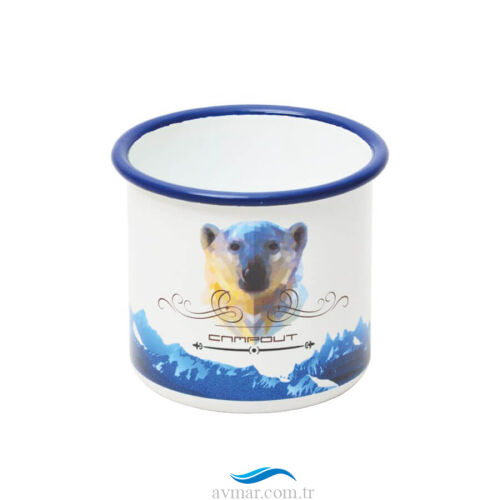 Campout Emaye Kupa Beyaz Bear - Campout