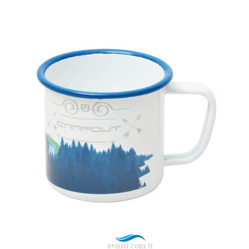 Campout Emaye Kupa Beyaz Doğa - 4