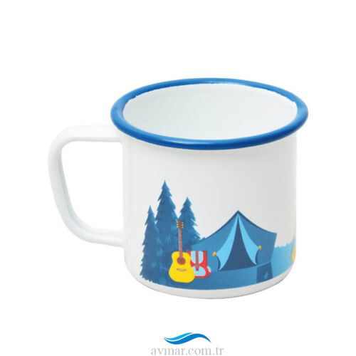 Campout Emaye Kupa Beyaz Kamp