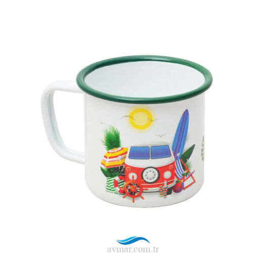 Campout Emaye Kupa Beyaz Karavan - Campout