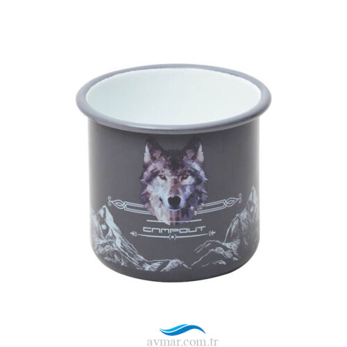 Campout Emaye Kupa Gri - Campout