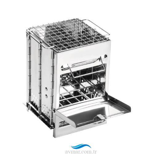 Campout İnox Menteşeli Paslanmaz Ateş Kutusu - Campout