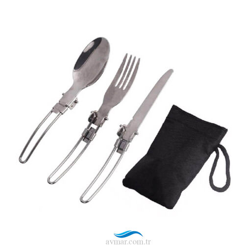 Campout Katlanır Kaşık Çatal Bıçak Seti - Campout (1)