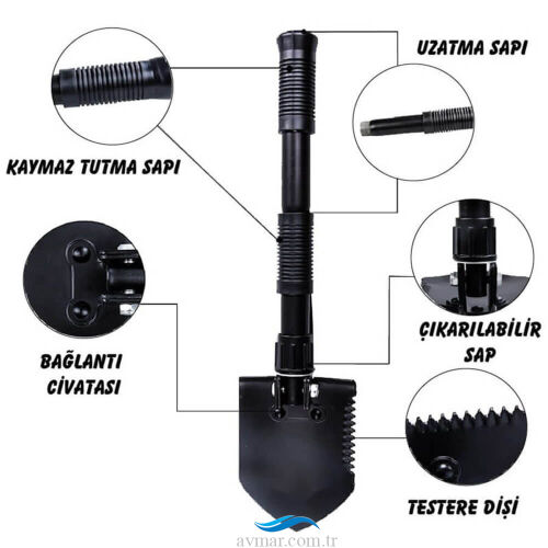 Campout Katlanır Mini Kürek - 7