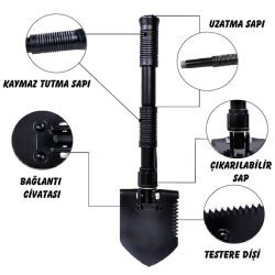 Campout Katlanır Mini Kürek - 7