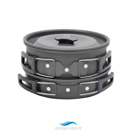 Campout Üçü Bir Arada Tencere Tava Ve Çaydanlık Seti (1)