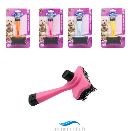 Catdoglife Plastik Uçlu Basmalı Tarak