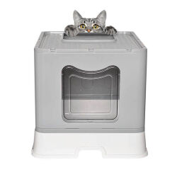 Çekmeceli Büyük Boy Kedi Tuvaleti Üst Pencereli - 1