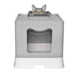 Çekmeceli Büyük Boy Kedi Tuvaleti Üst Pencereli - 1