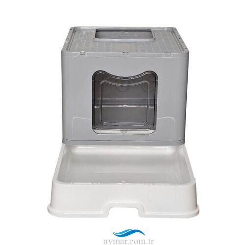 Çekmeceli Büyük Boy Kedi Tuvaleti Üst Pencereli (1)