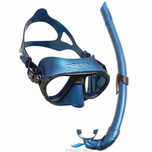 Cressi Calibro Maske Corsica Şnorkel Seti Blue