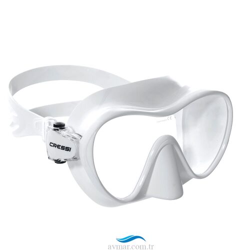Cressi F1 Frameless White Dalış Maskesi