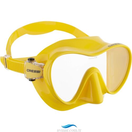Cressi F1 Frameless Yellow Dalış Maskesi