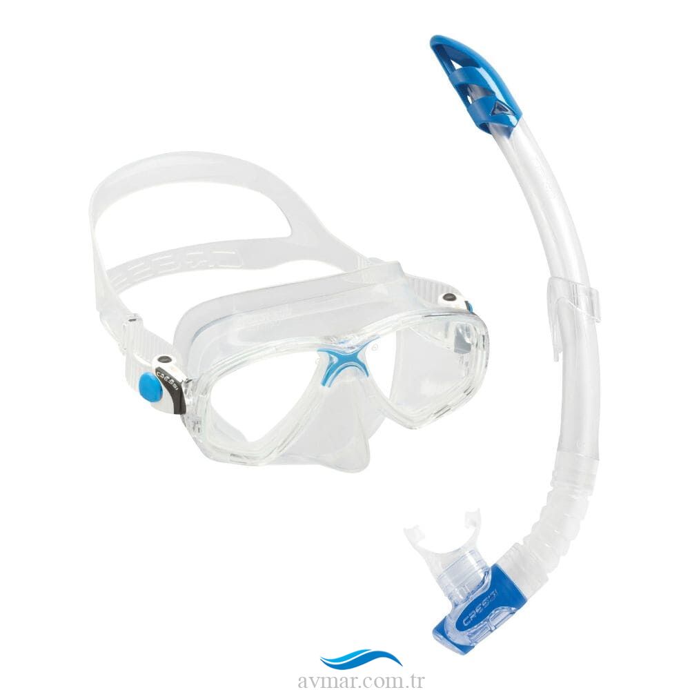 Cressi Marea Maske Gamma Şnorkel Seti Clear Blue