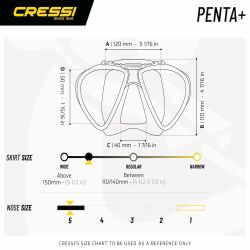 Cressi Penta - Alpha Maske Şnorkel Seti Clear-Blue - 2