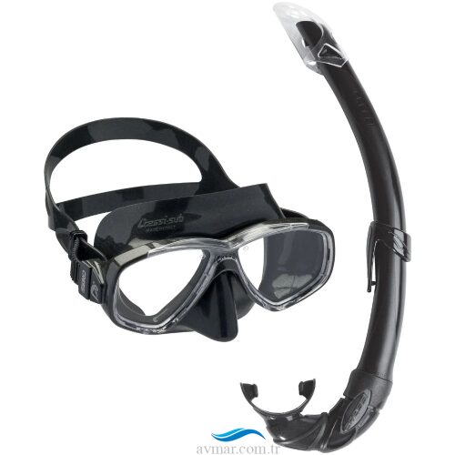Cressi Perla Maske Mexico Şnorkel Seti Black